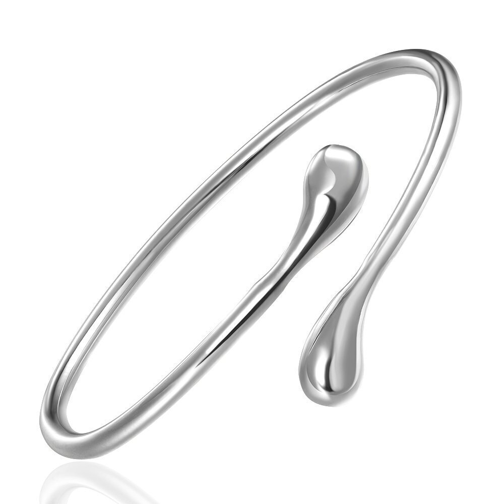 Handmade 925 Sterling Silver Bangle Bracelet for Women Men Open Adjustable